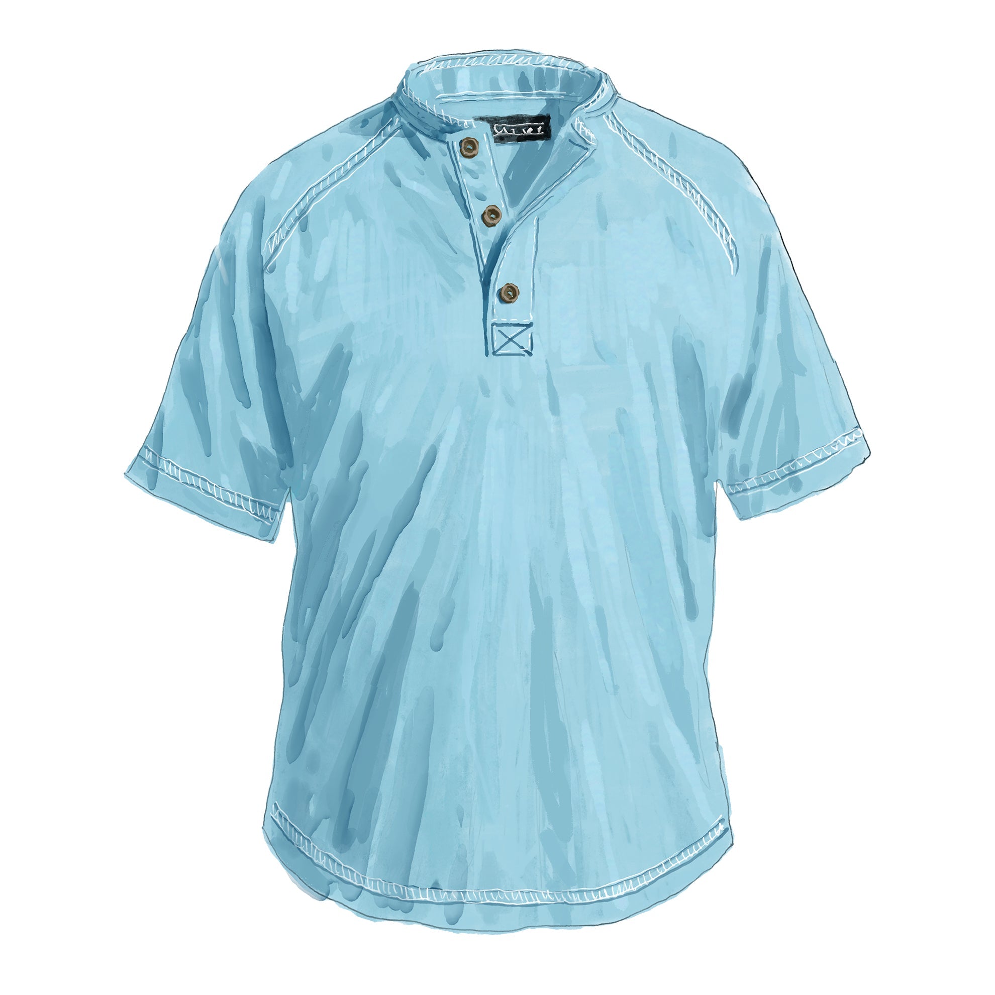 Oarsman Indigo HenleyLight Indigo