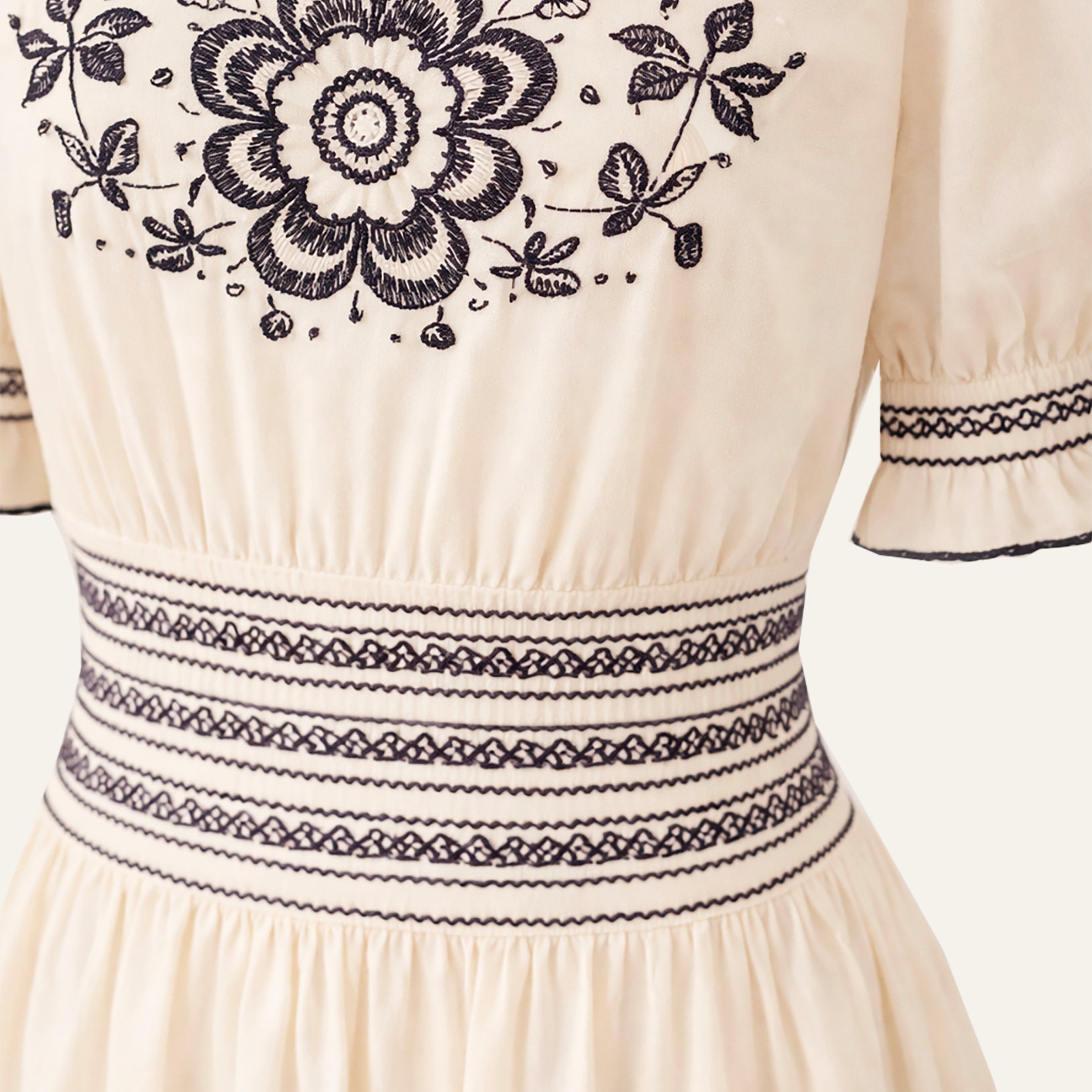 Persuasive 1927 DressCream Black