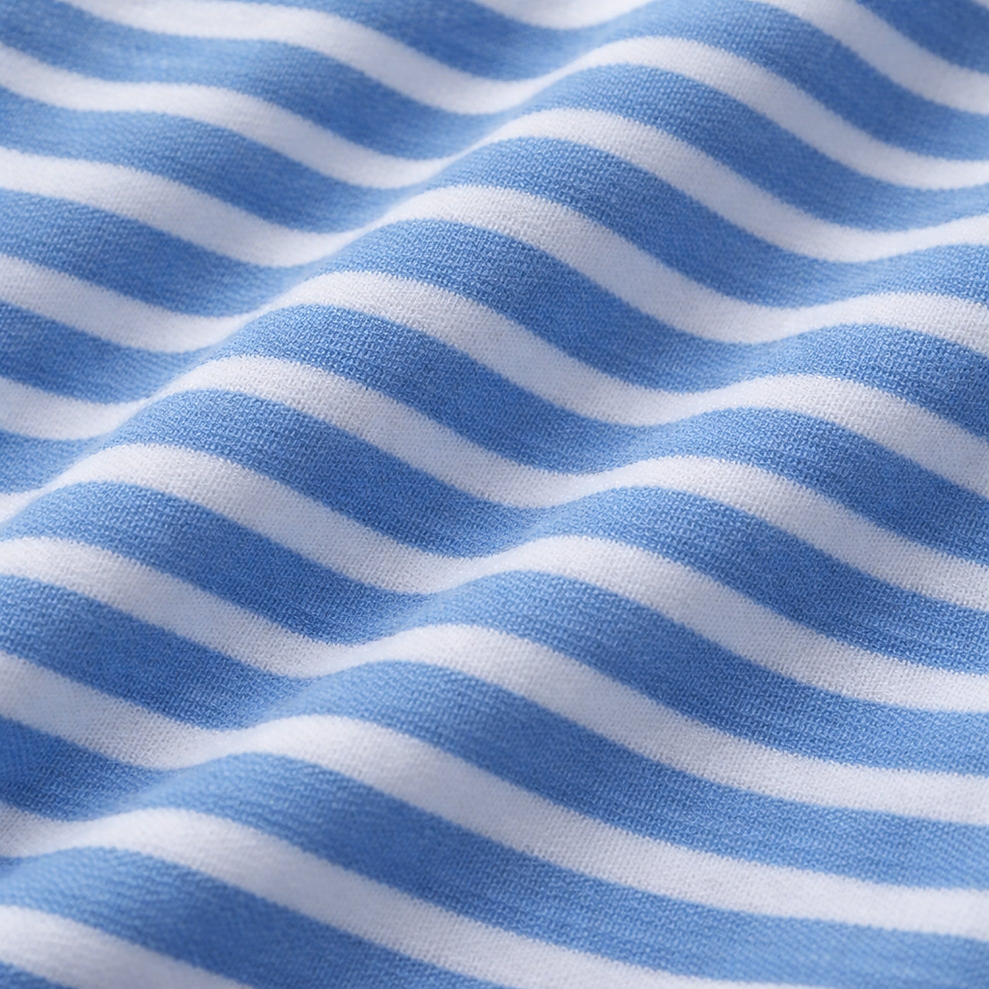 Pima Knit Relaxed CrewBlue Stripe