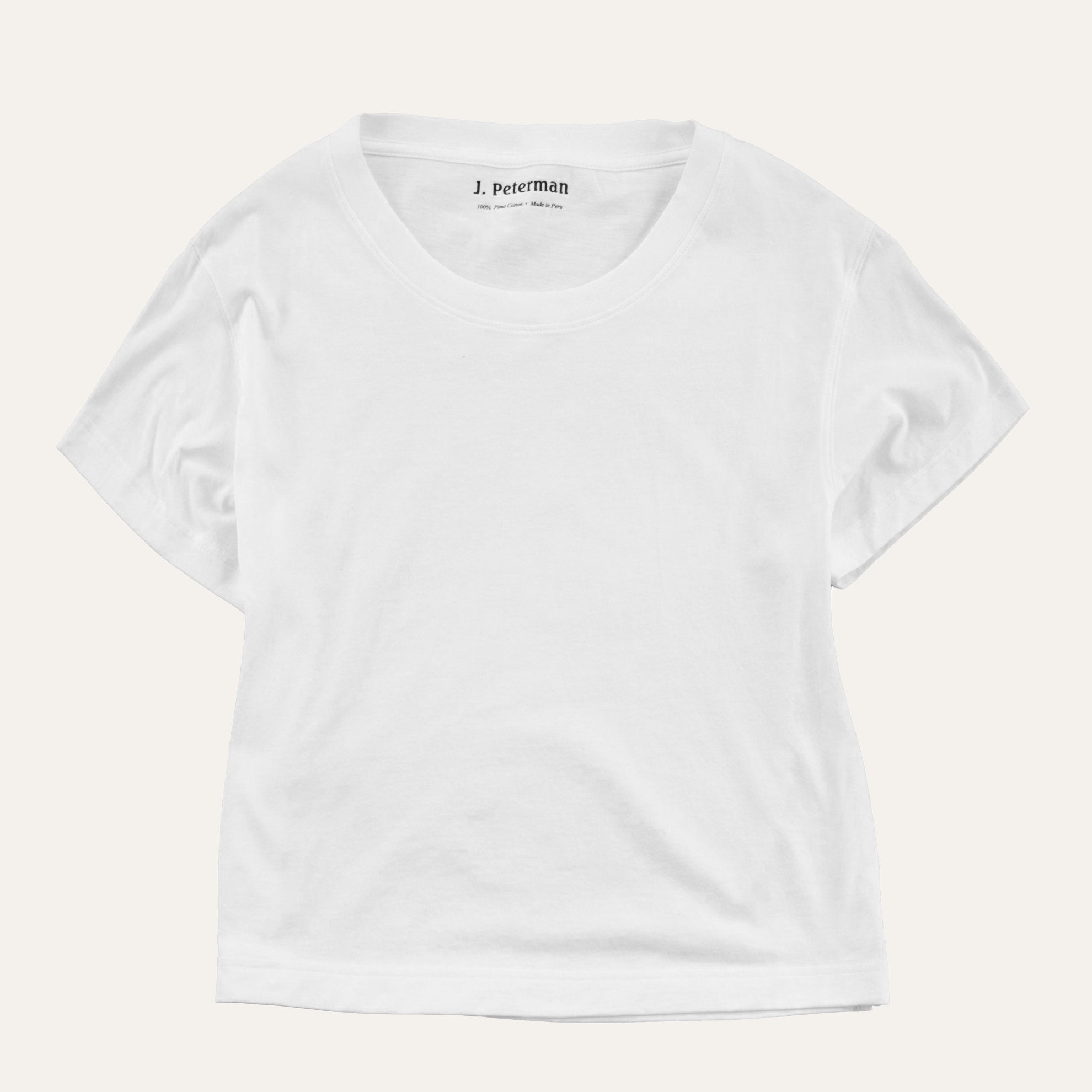 Pima Knit Relaxed CrewWhite