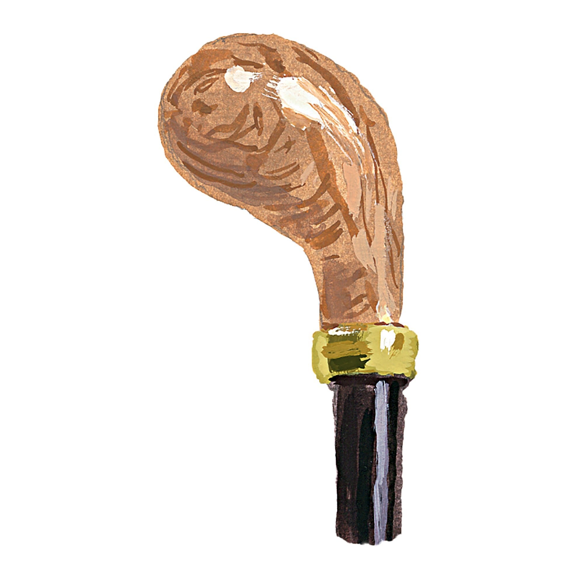 Pistol Grip Blackthorn CaneBlack/tan