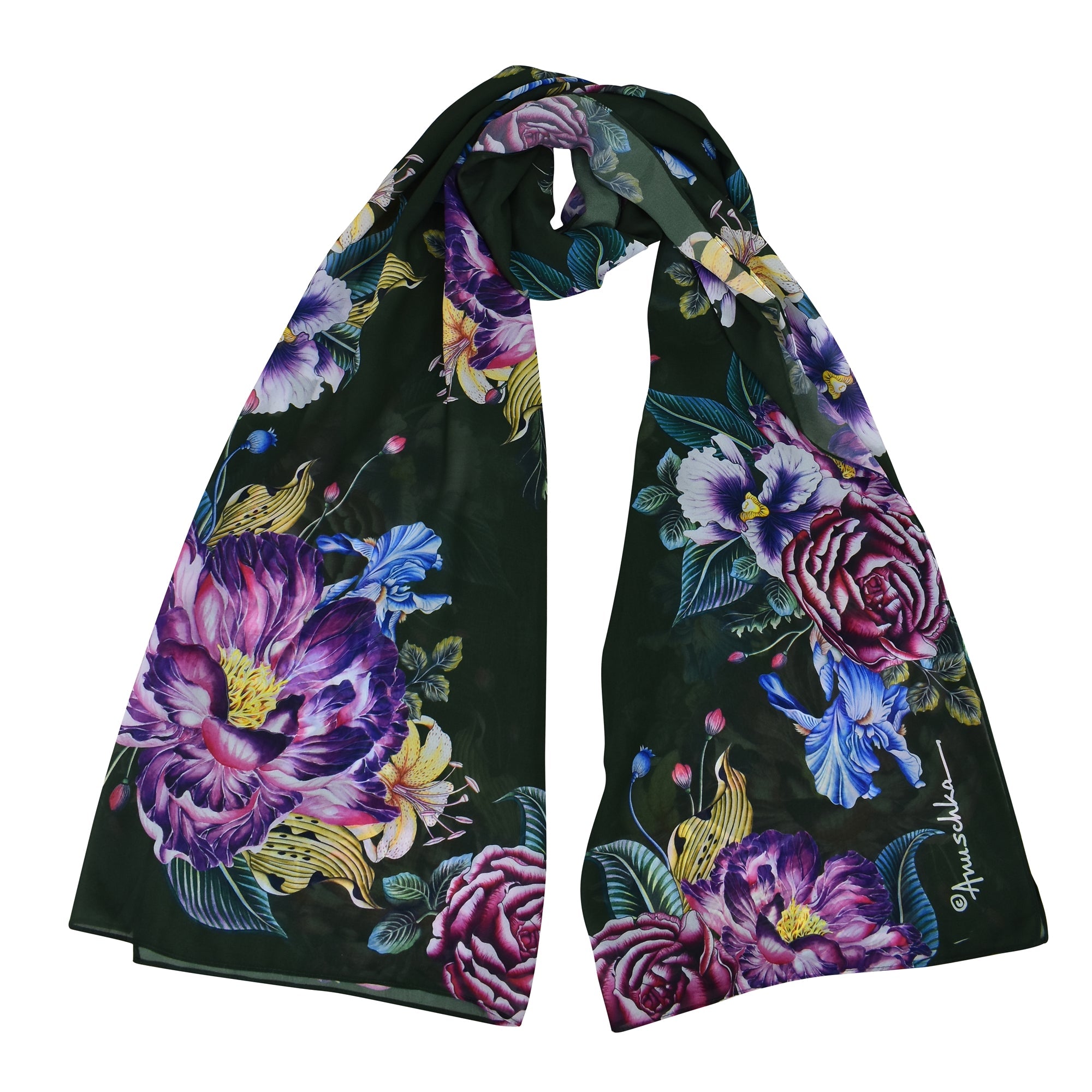 Printed Chiffon ScarfVintage Floral