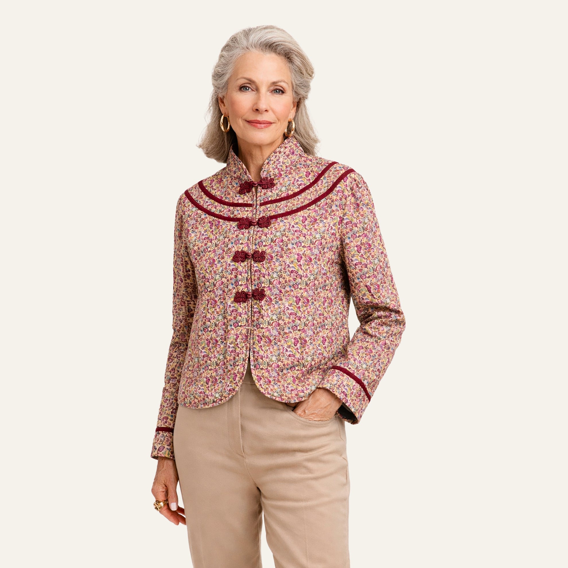 Quilted Prairie CoatPurple Floral