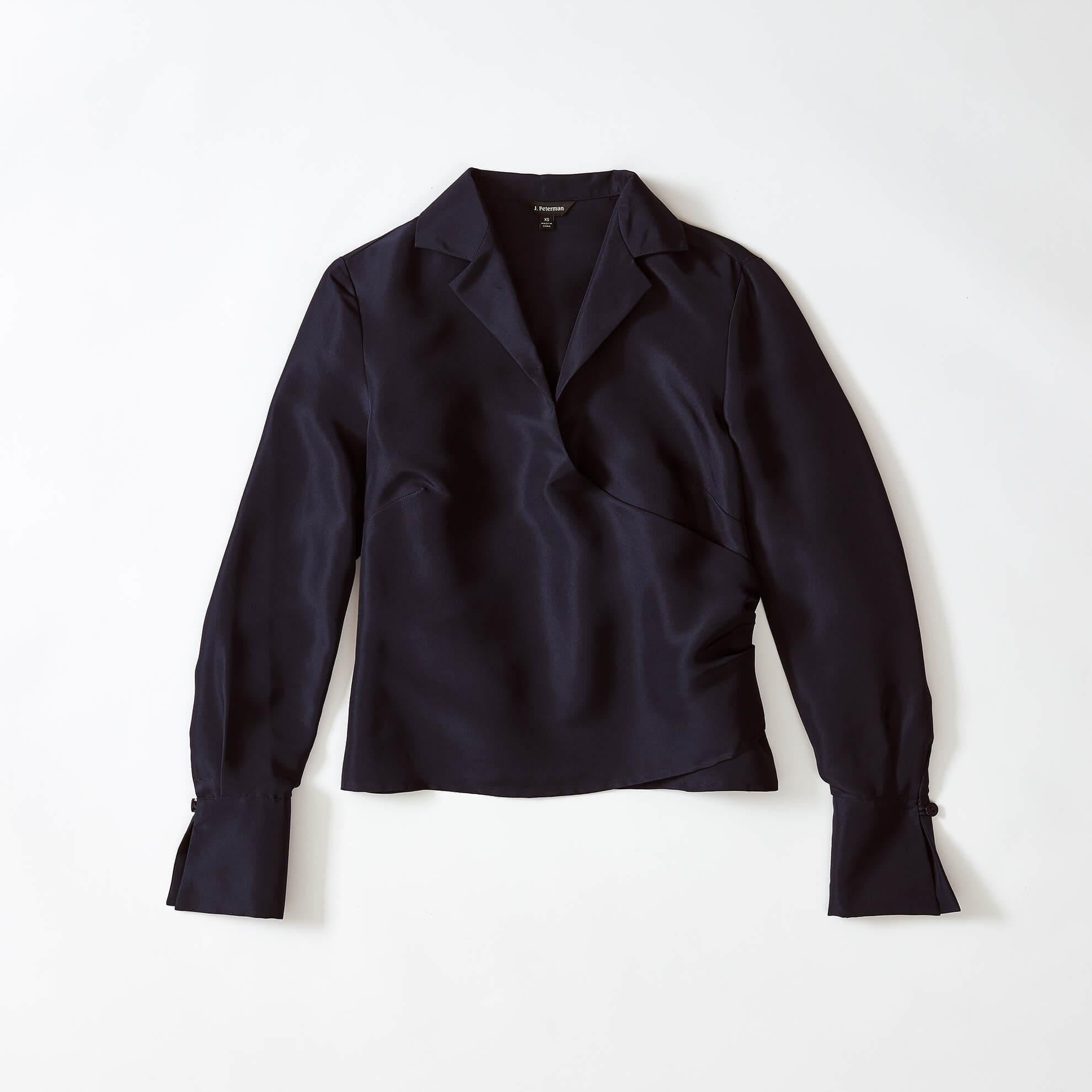 Raw Silk Wrap ShirtCream