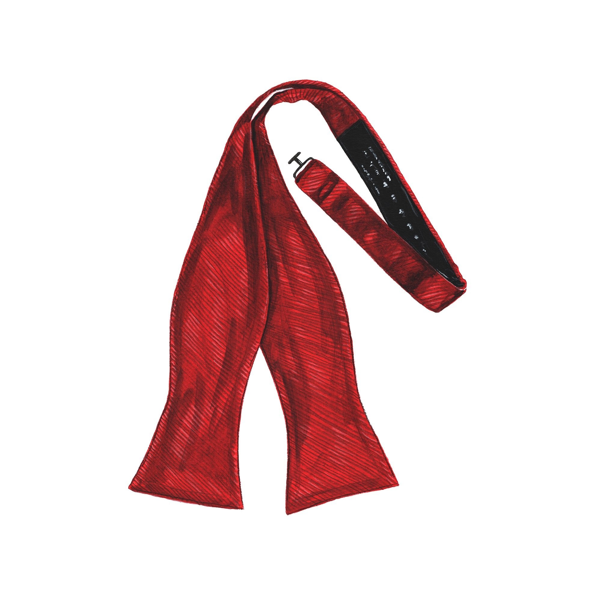 RSVP Silk Bow TieRed