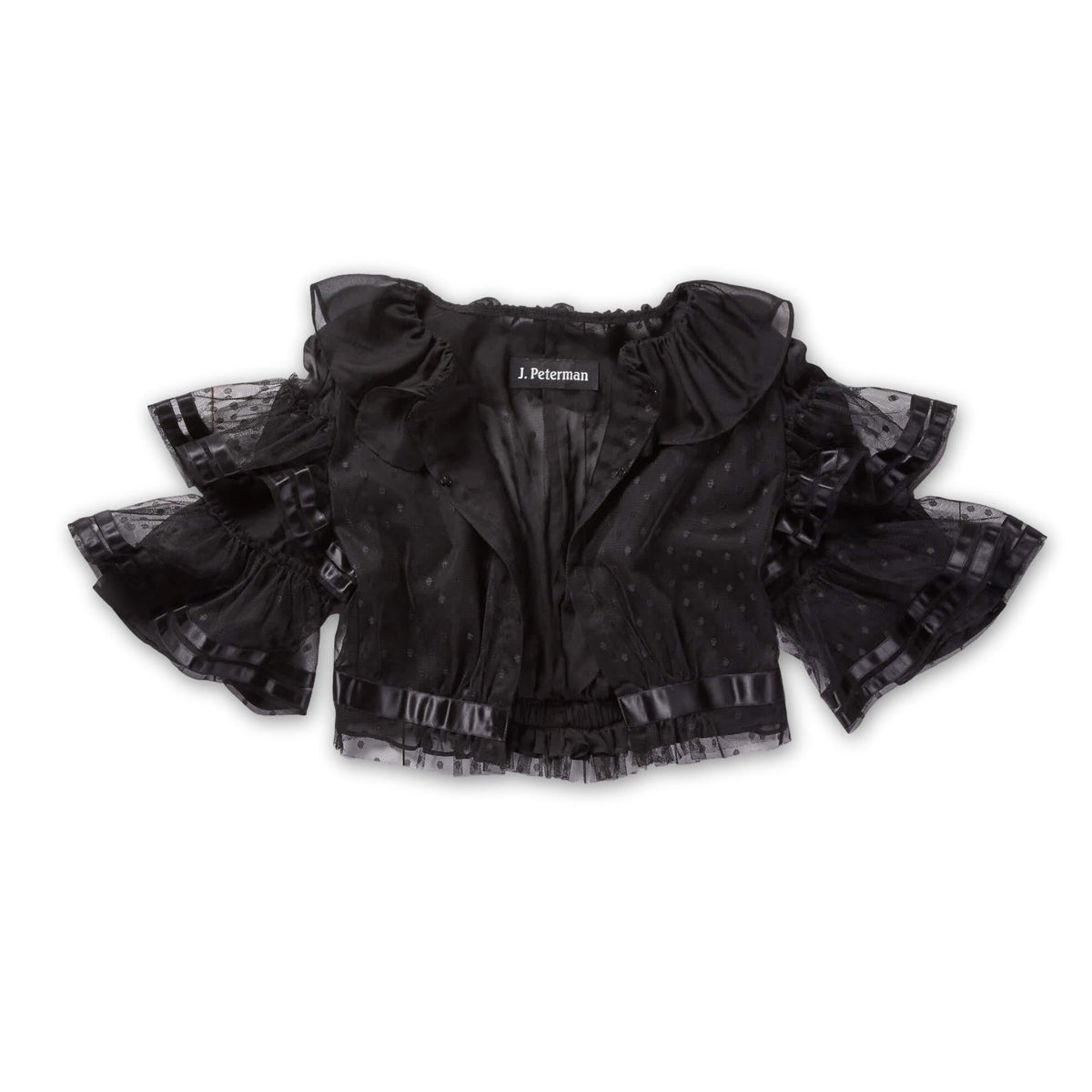 Ruffled Swiss Dot Bolero - The J. Peterman Company