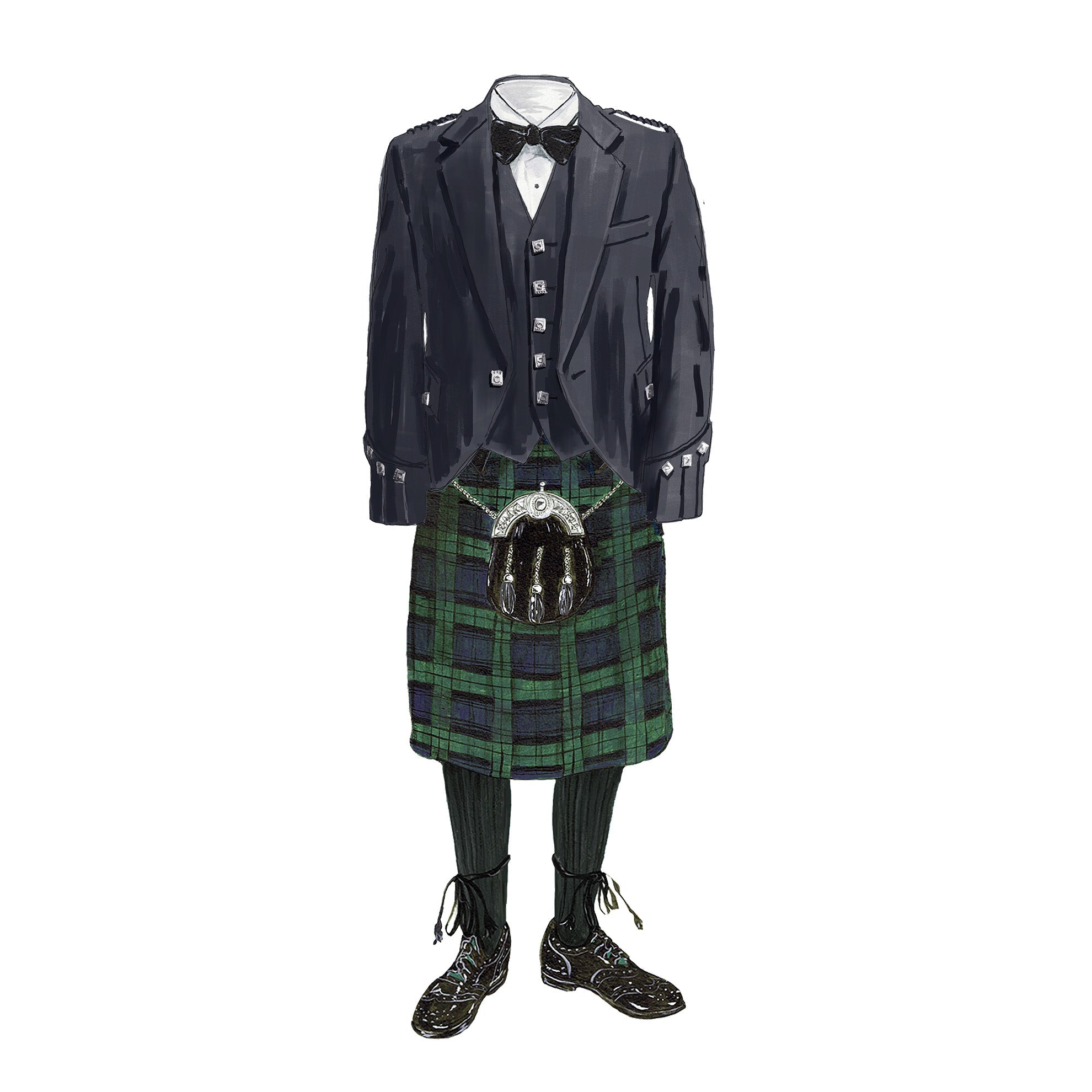 Scottish KiltBlack Watch Tartan