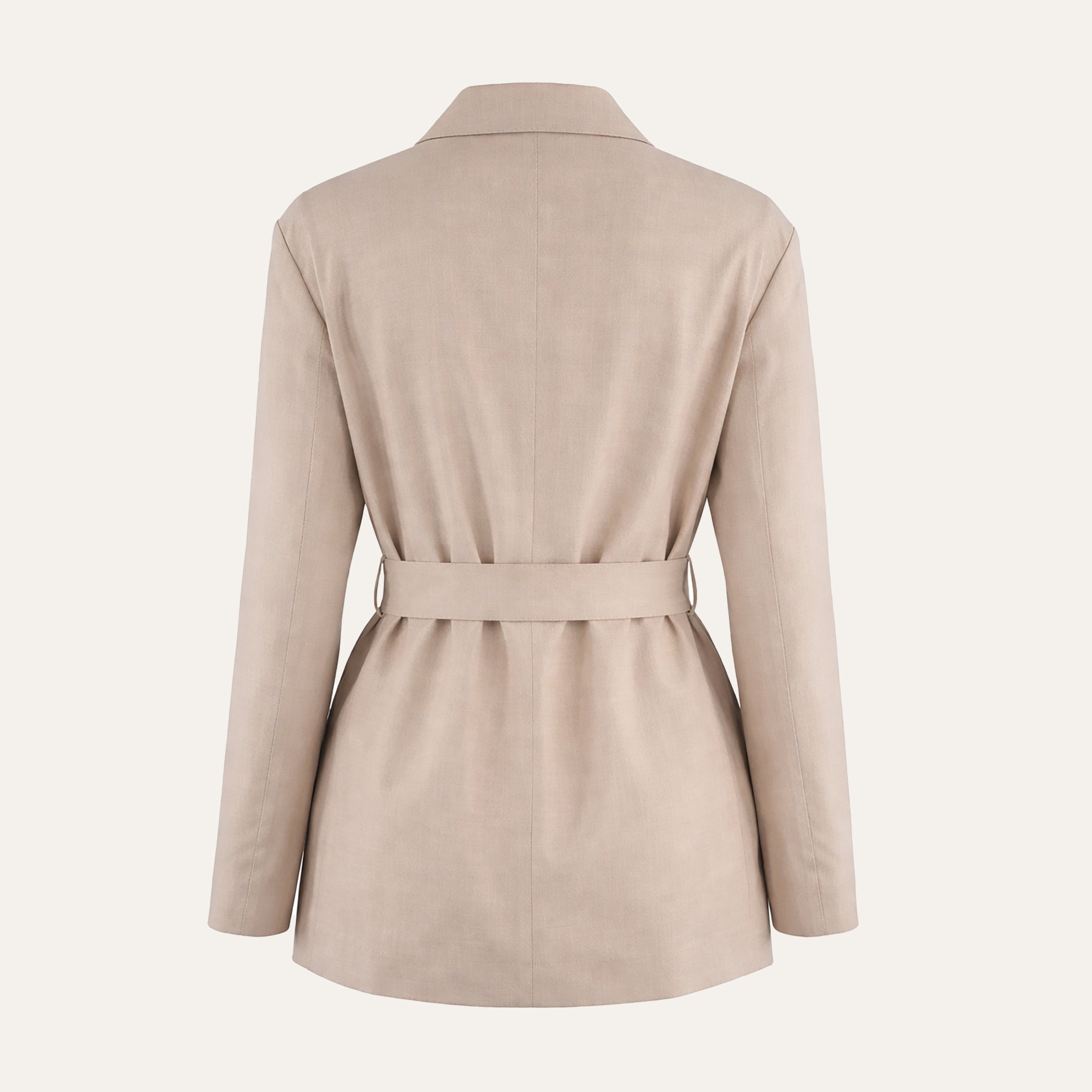 Self - Tie Wool BlazerCamel