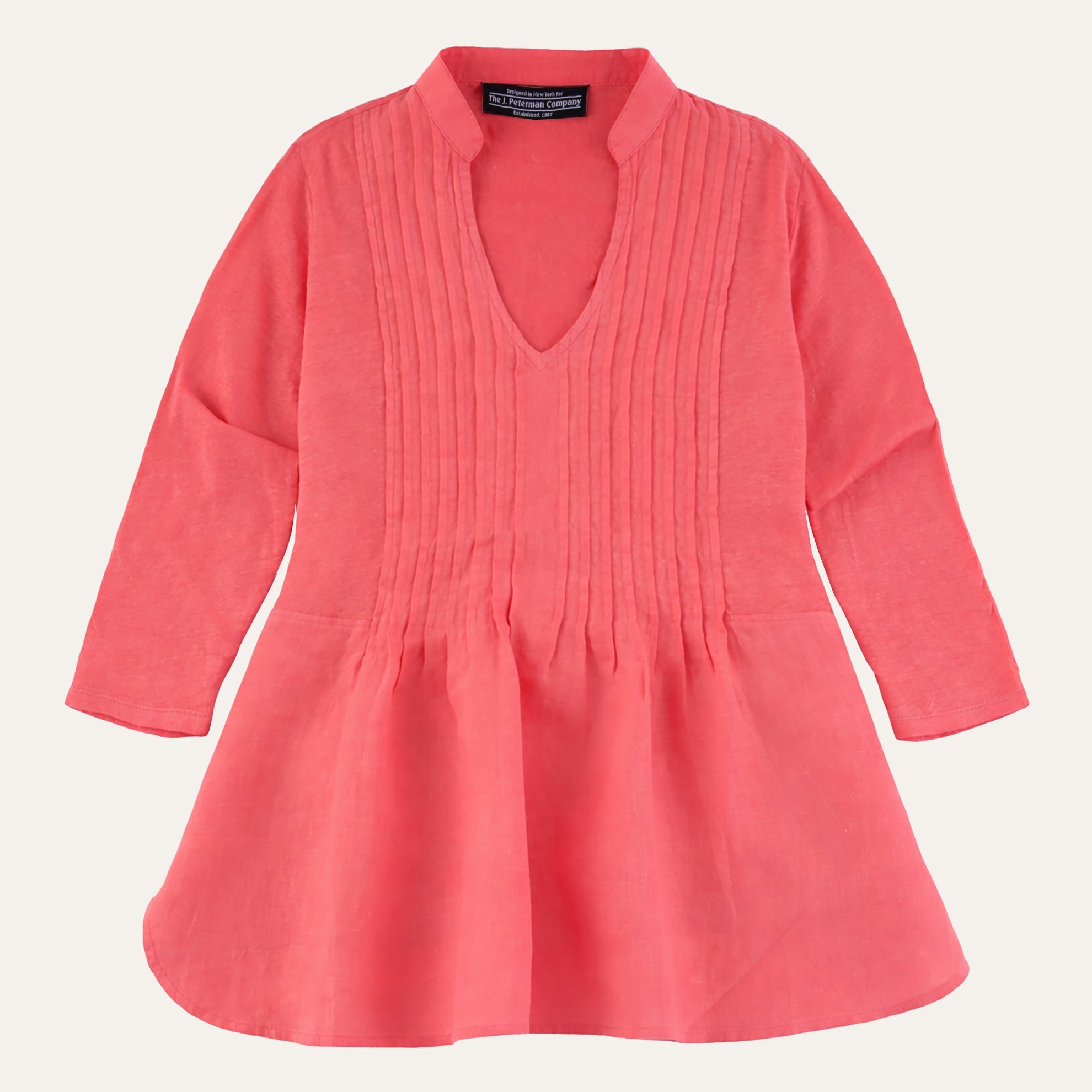 Sensible Jersey Knit Linen BlouseWatermelon