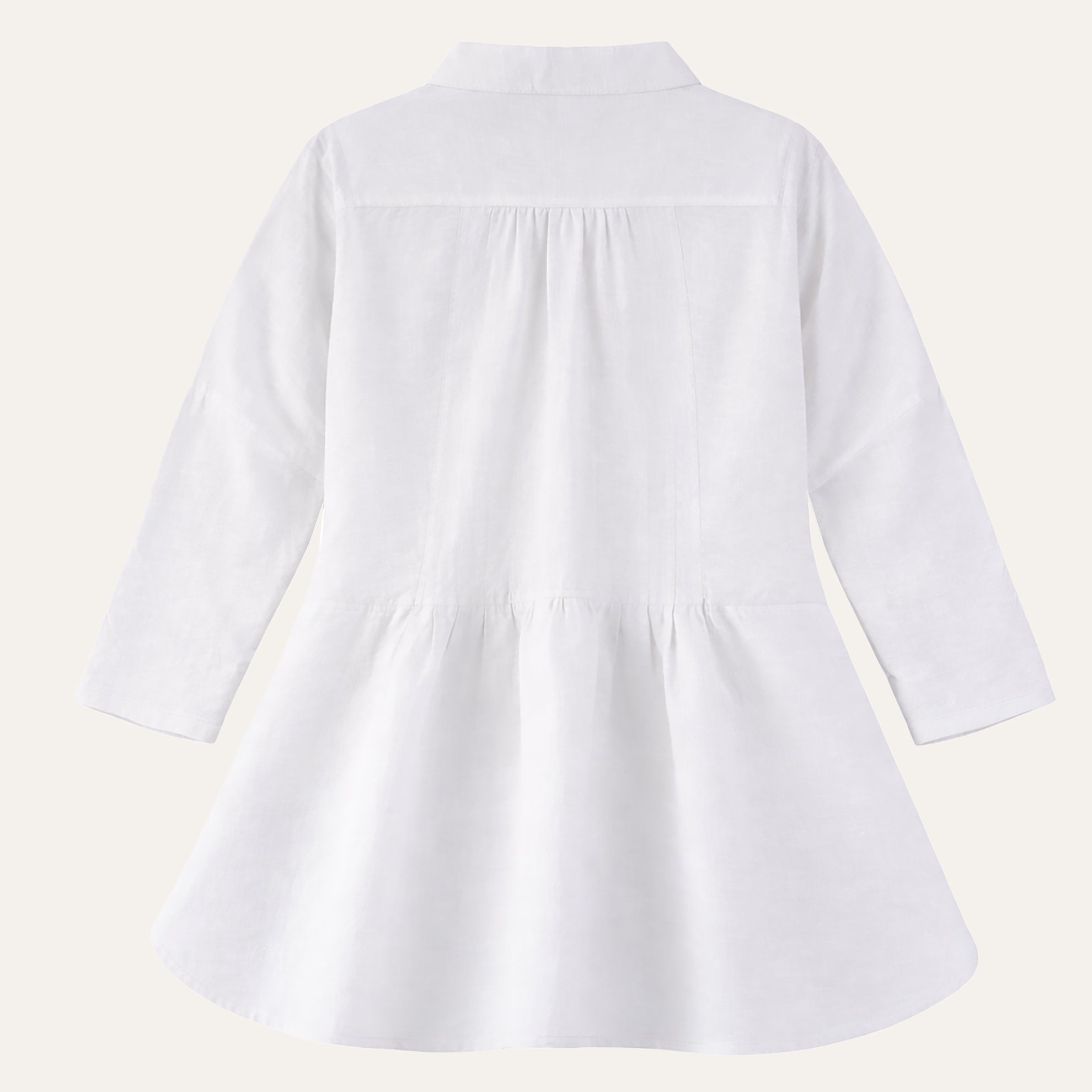 Sensible Jersey Knit Linen BlouseWhite