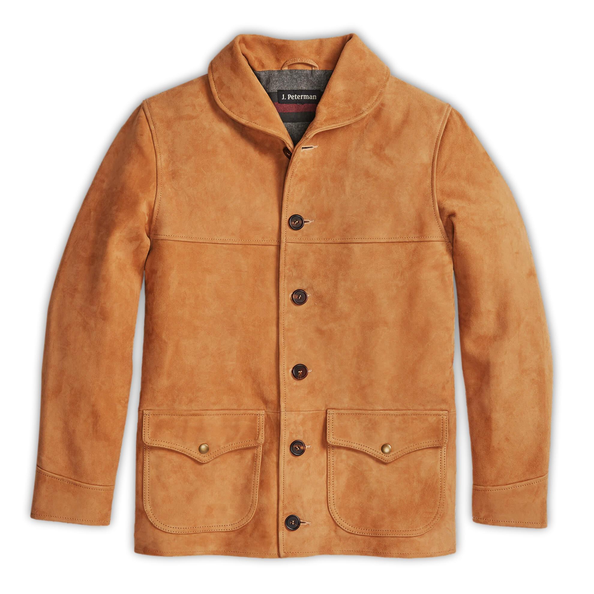 Shawl Collar Suede Jacket - The J. Peterman Company