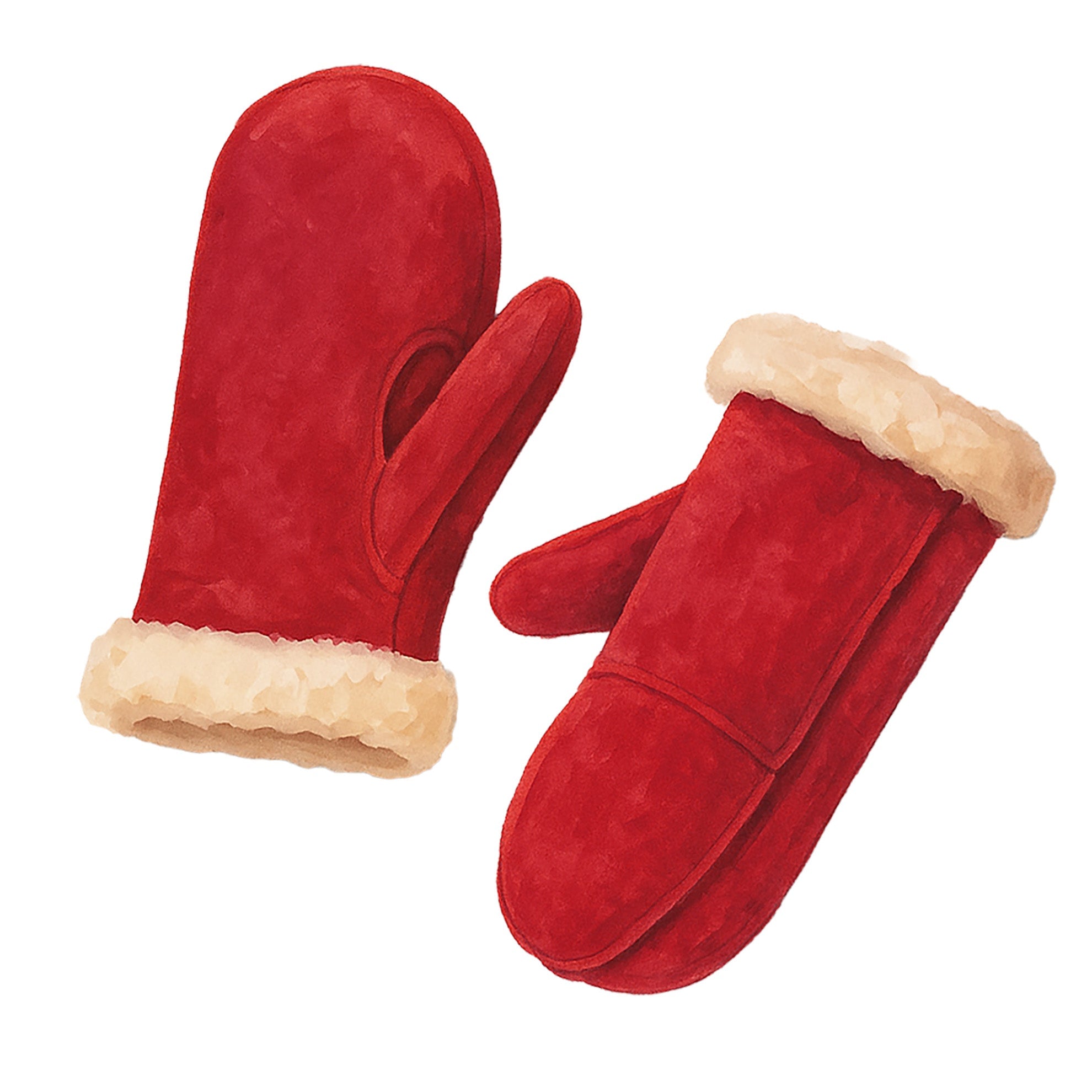 Sheepskin MittensRed