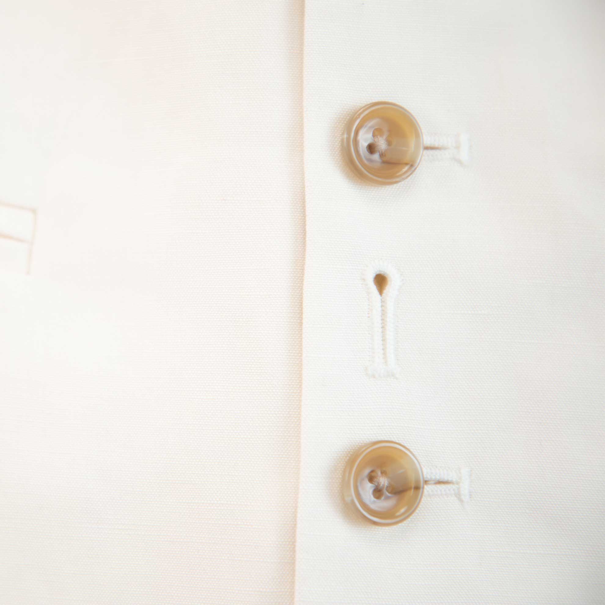 Silk & Linen Suit VestCream