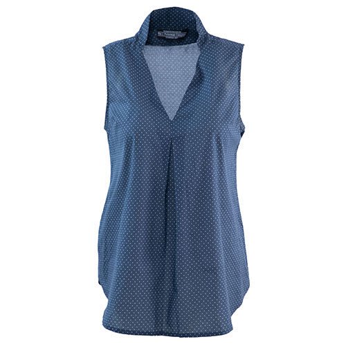 Sleeveless Polka - Dot BlouseNavy Dot