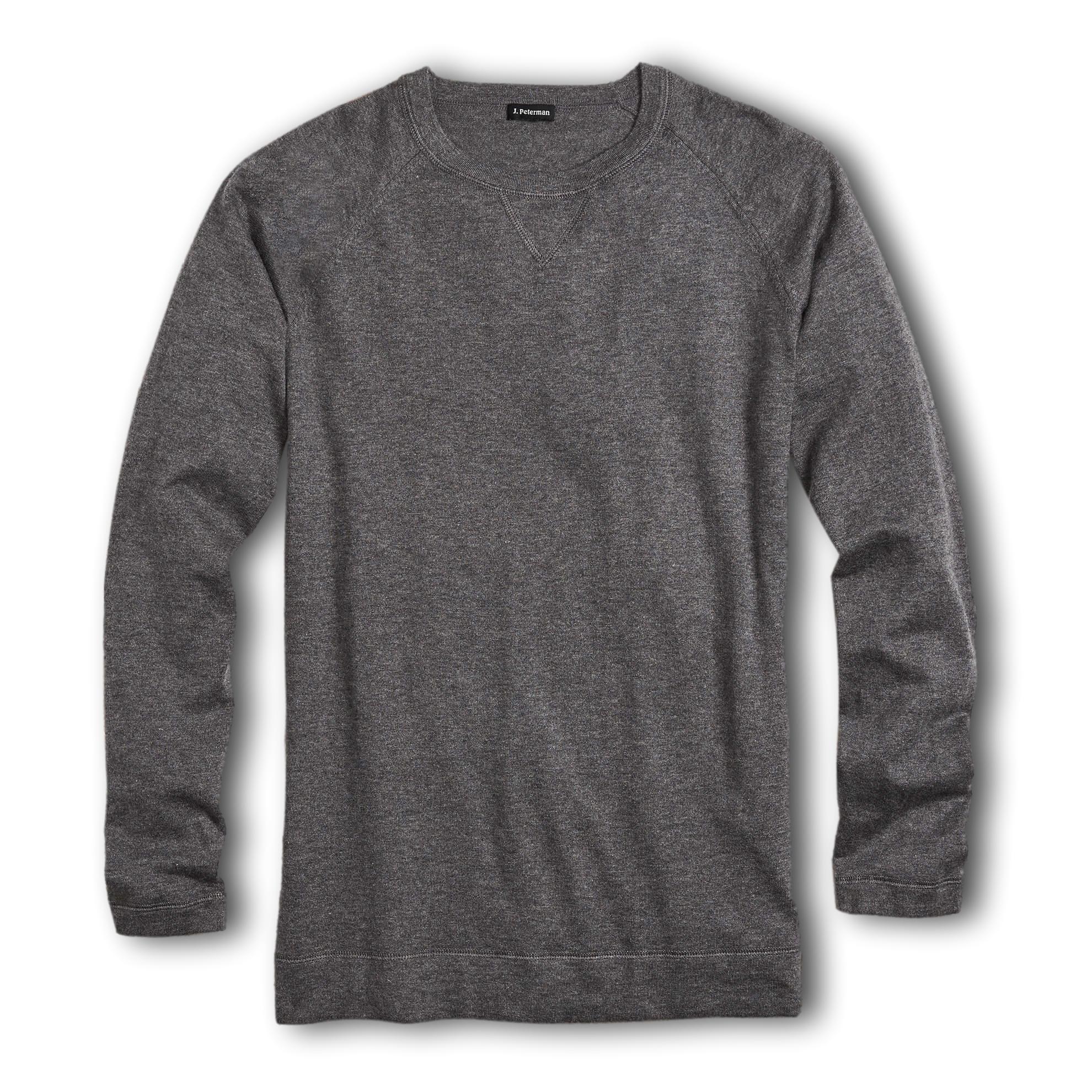 Sophisticated Long Sleeve Crew Neck T-ShirtGrey
