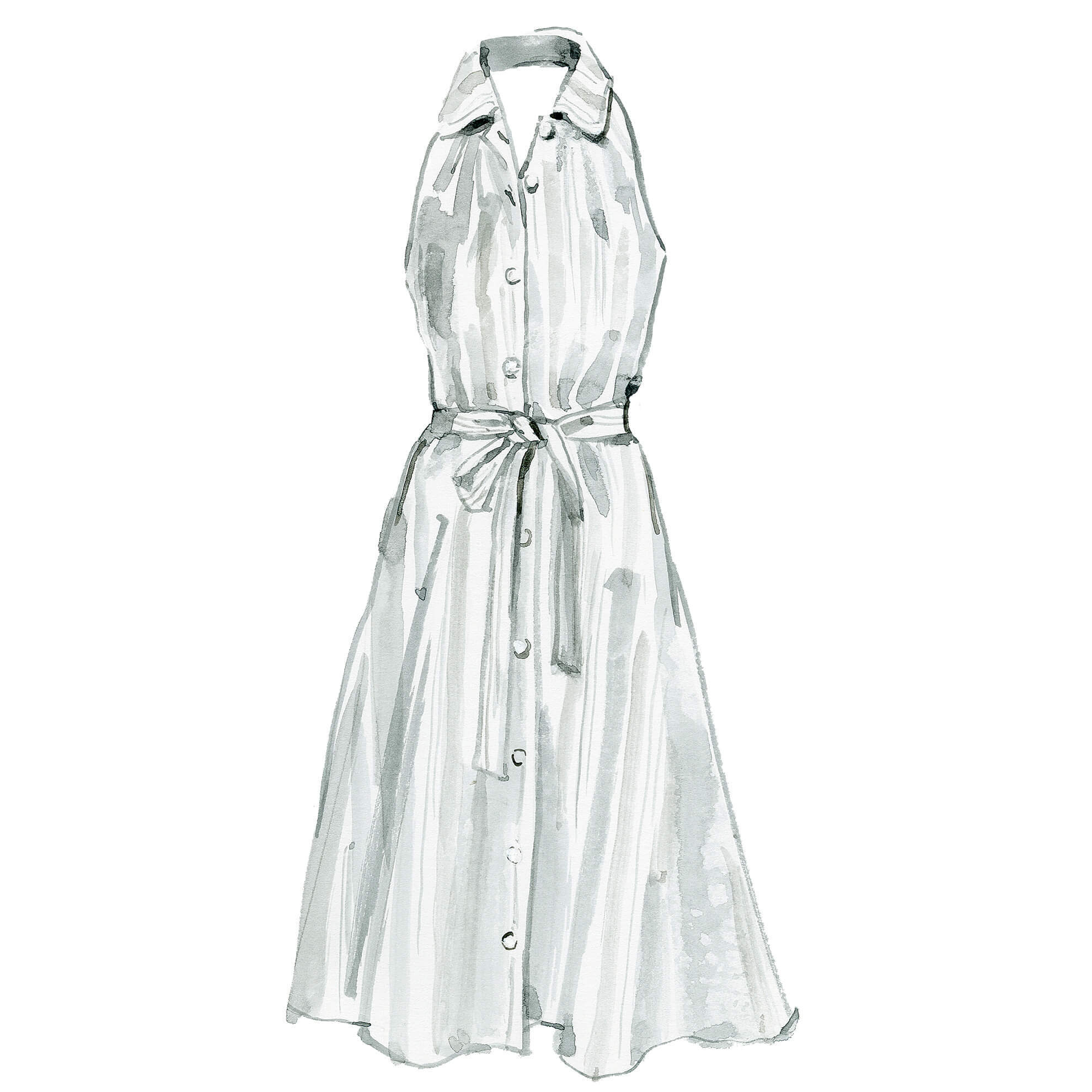 Summer Halter Dress White