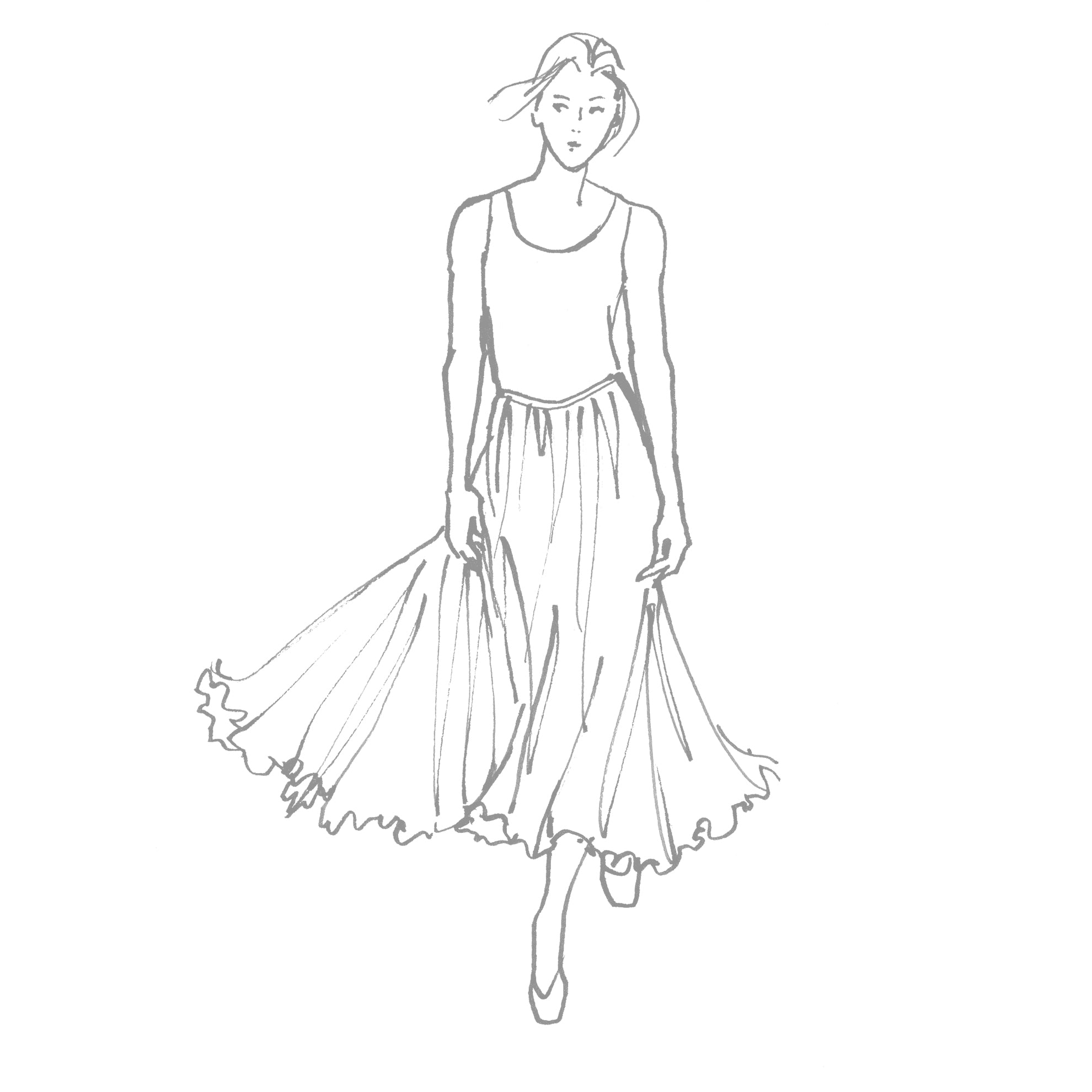 The Ballet SkirtPeach Beige