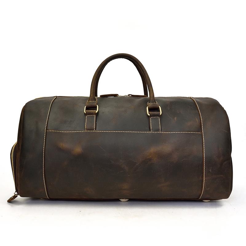 The Bard Weekender | Handmade Leather Duffle BagDark brown