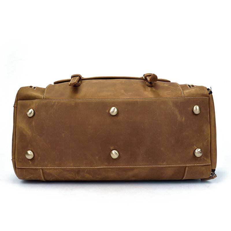 The Bard Weekender | Handmade Leather Duffle BagDark brown