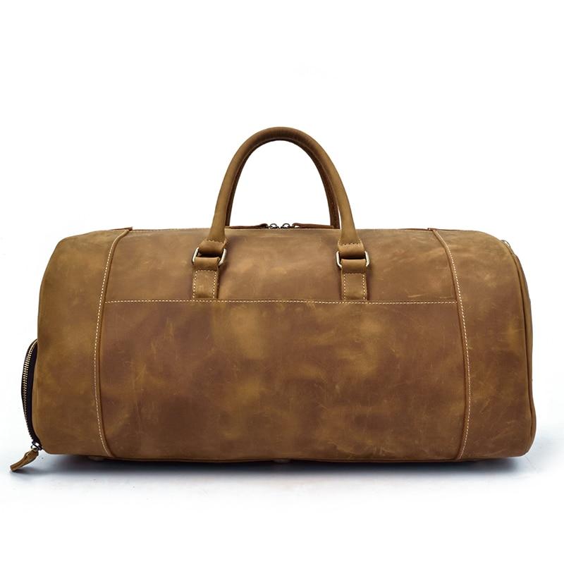 The Bard Weekender | Handmade Leather Duffle BagDark brown