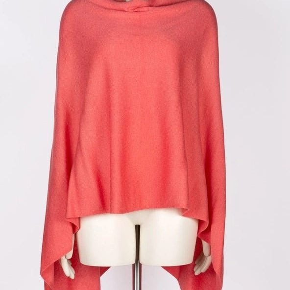The Cashmere PonchoCoral