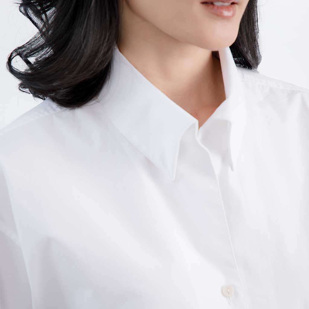 The Grown - Up Cotton Poplin ShirtWhite