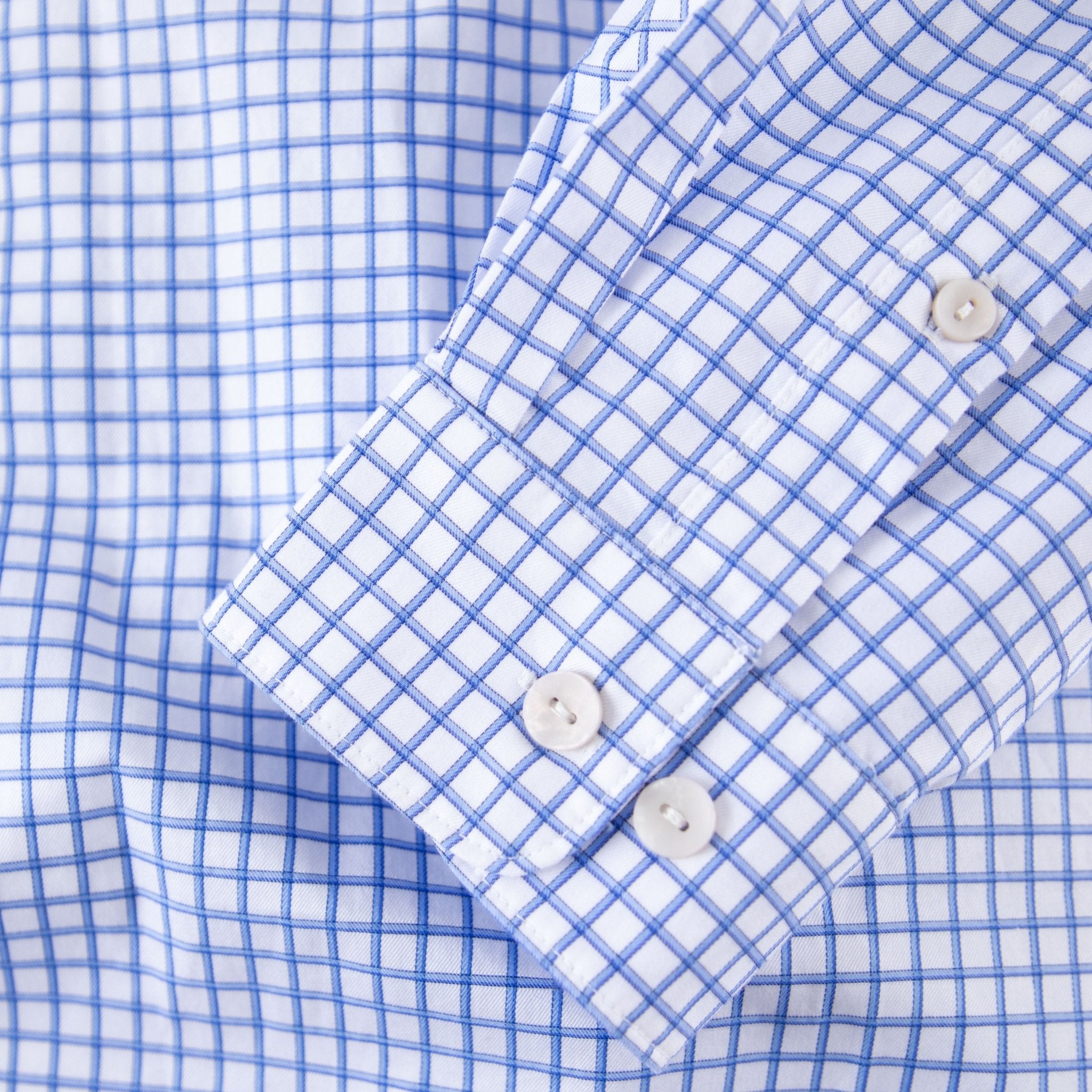 The Lido Collar ShirtBlue Shadow Check