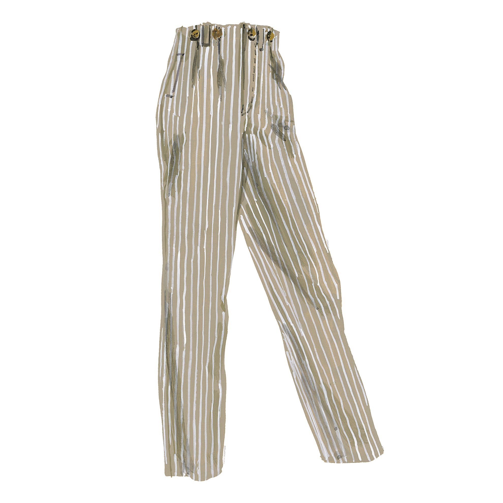 Khaki Ivory Stripe