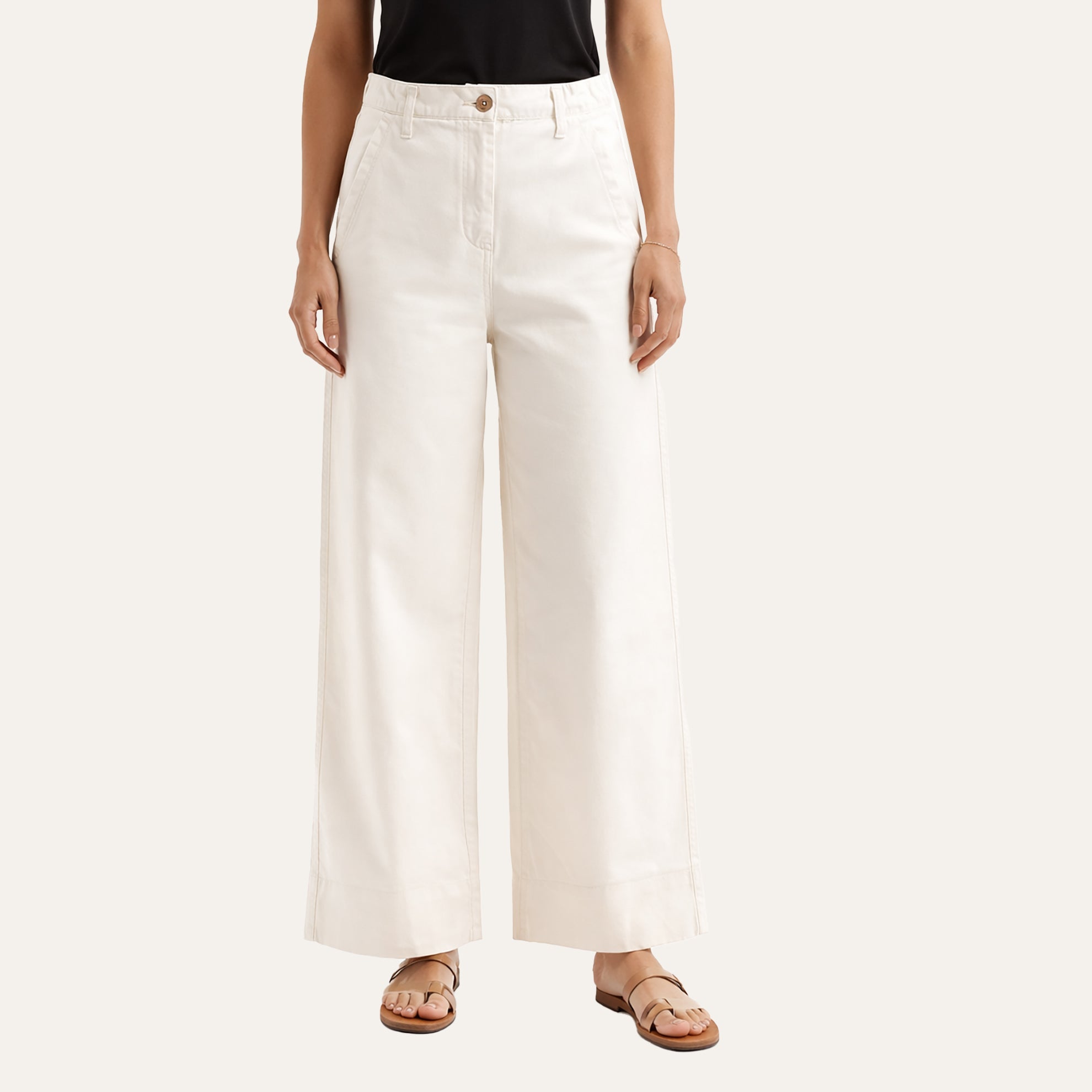 The San Remo Wide Leg Cropped ChinoStone