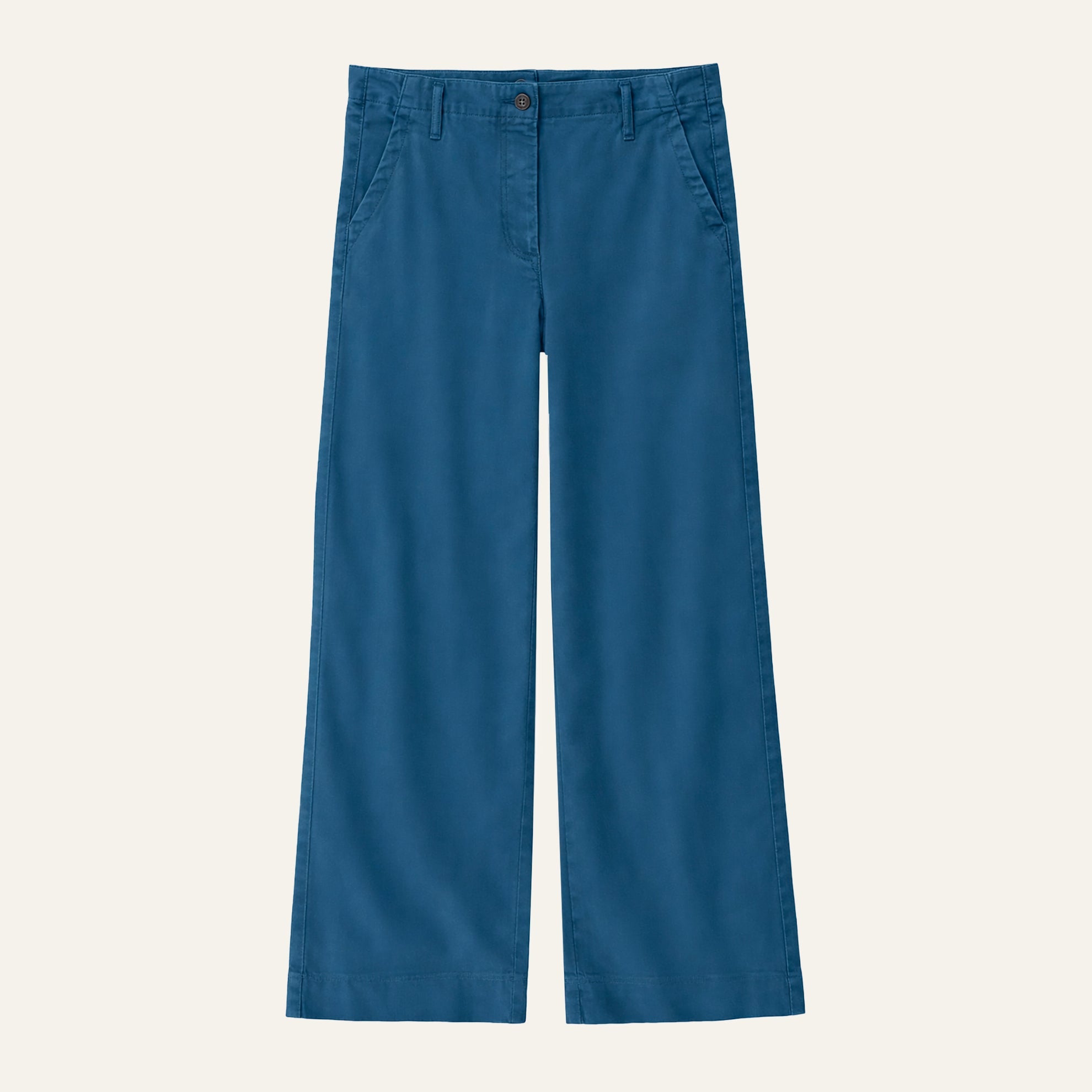 The San Remo Wide Leg Cropped ChinoWashed Navy