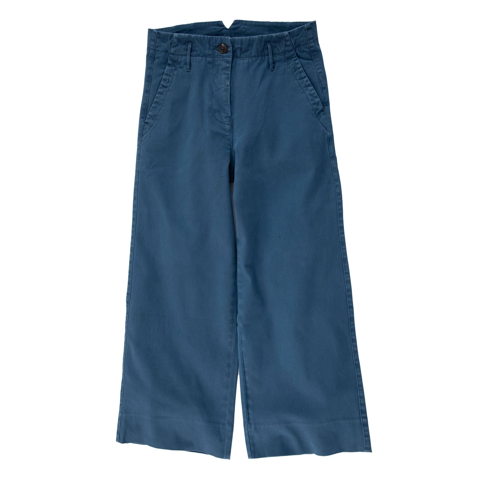 The San Remo Wide Leg Cropped ChinoWashed Navy