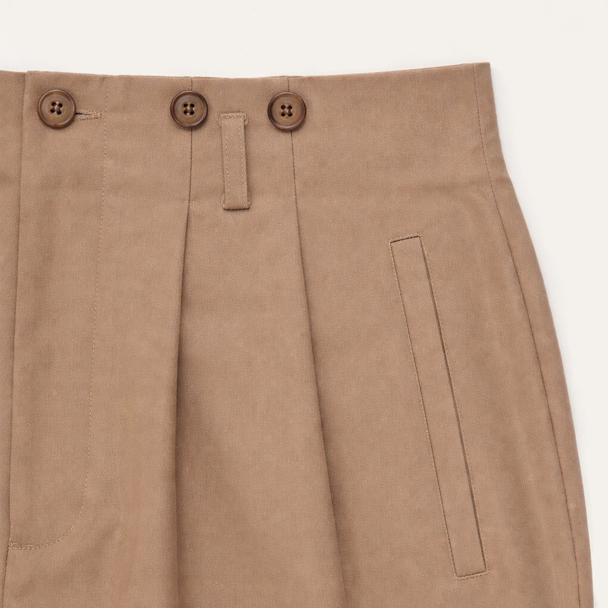 The Silk Twill Glamour PantCocoa Creme
