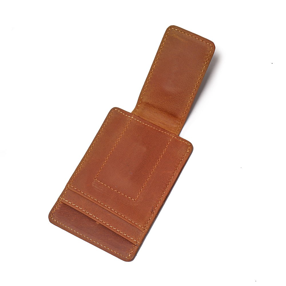 The Walden | Handmade Leather Front Pocket Wallet with Money ClipBrown