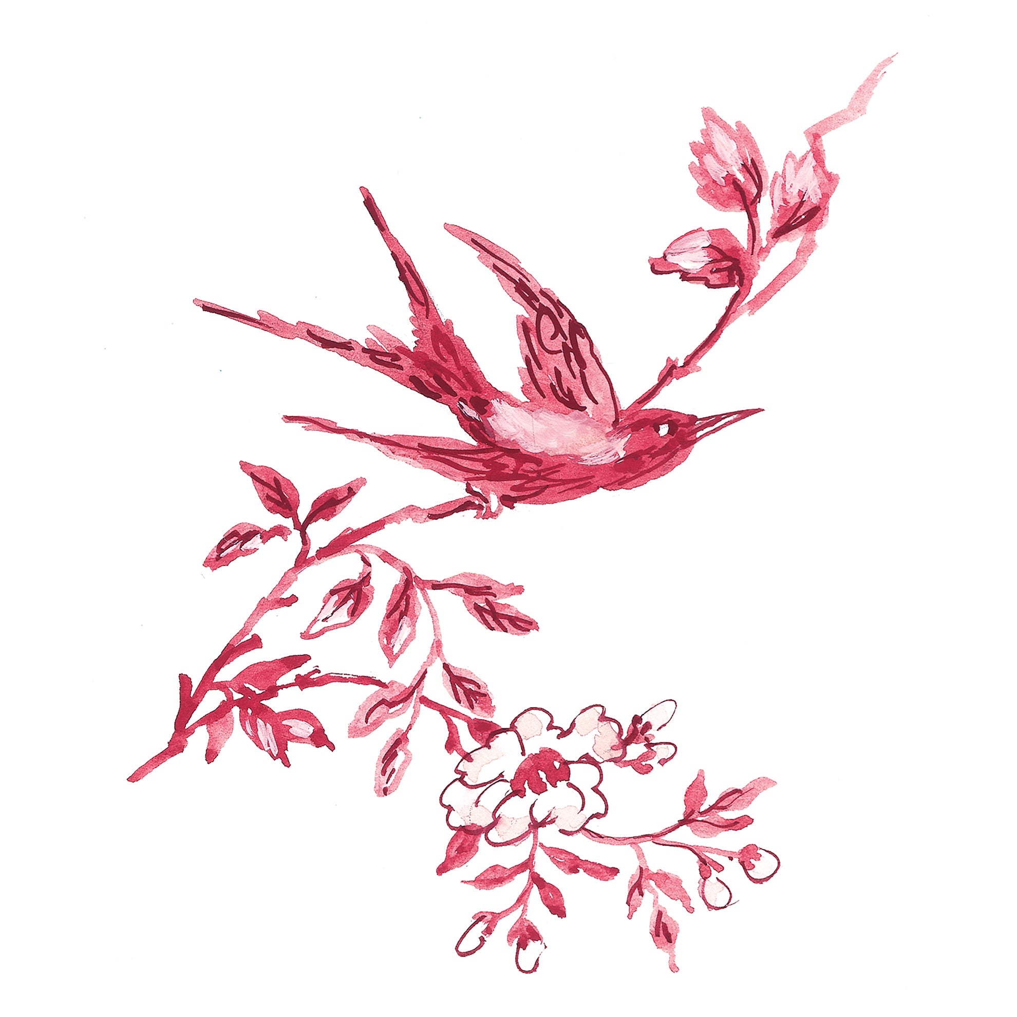 Toile Print DressRed