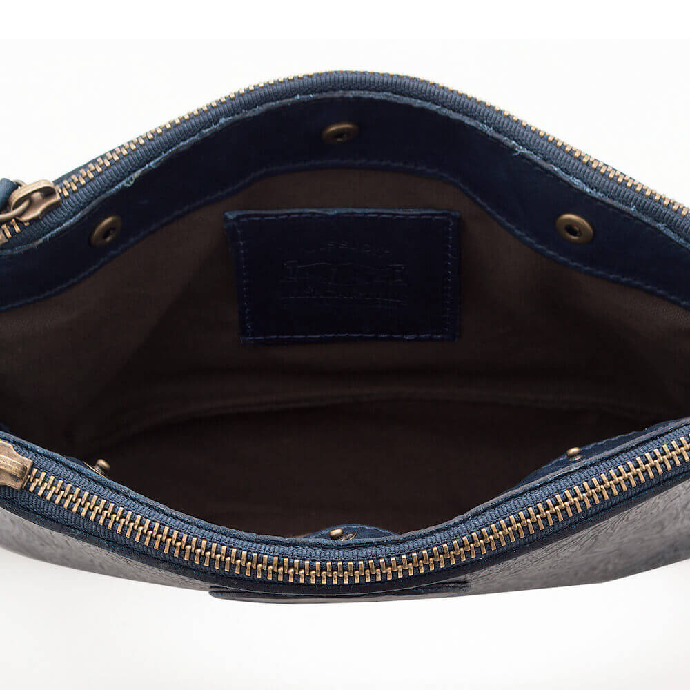 Tooled Leather Crossbody BagMidnight Blue