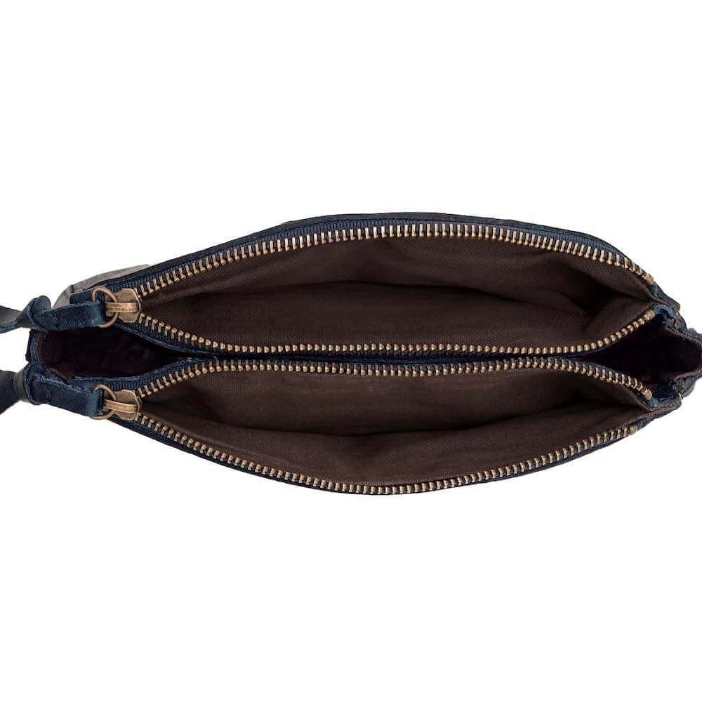 Tooled Leather Crossbody BagMidnight Blue