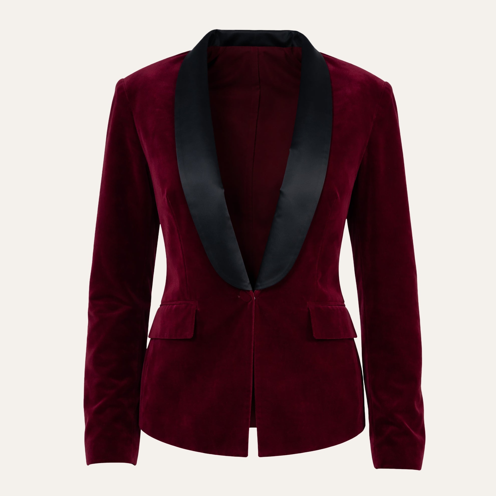 Velvet Tuxedo BlazerBurgundy