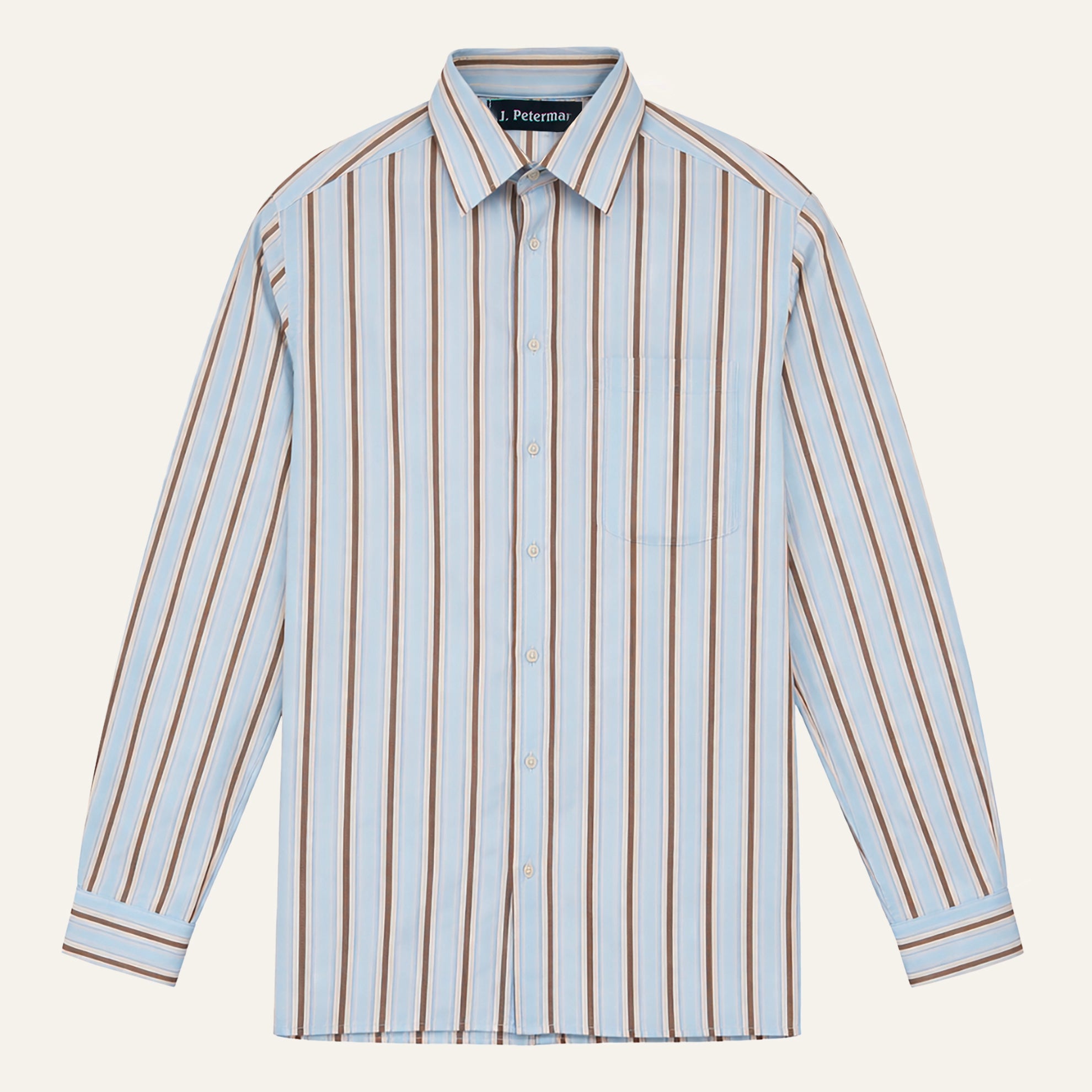 Venetian Stripe Blazer ShirtLight Blue
