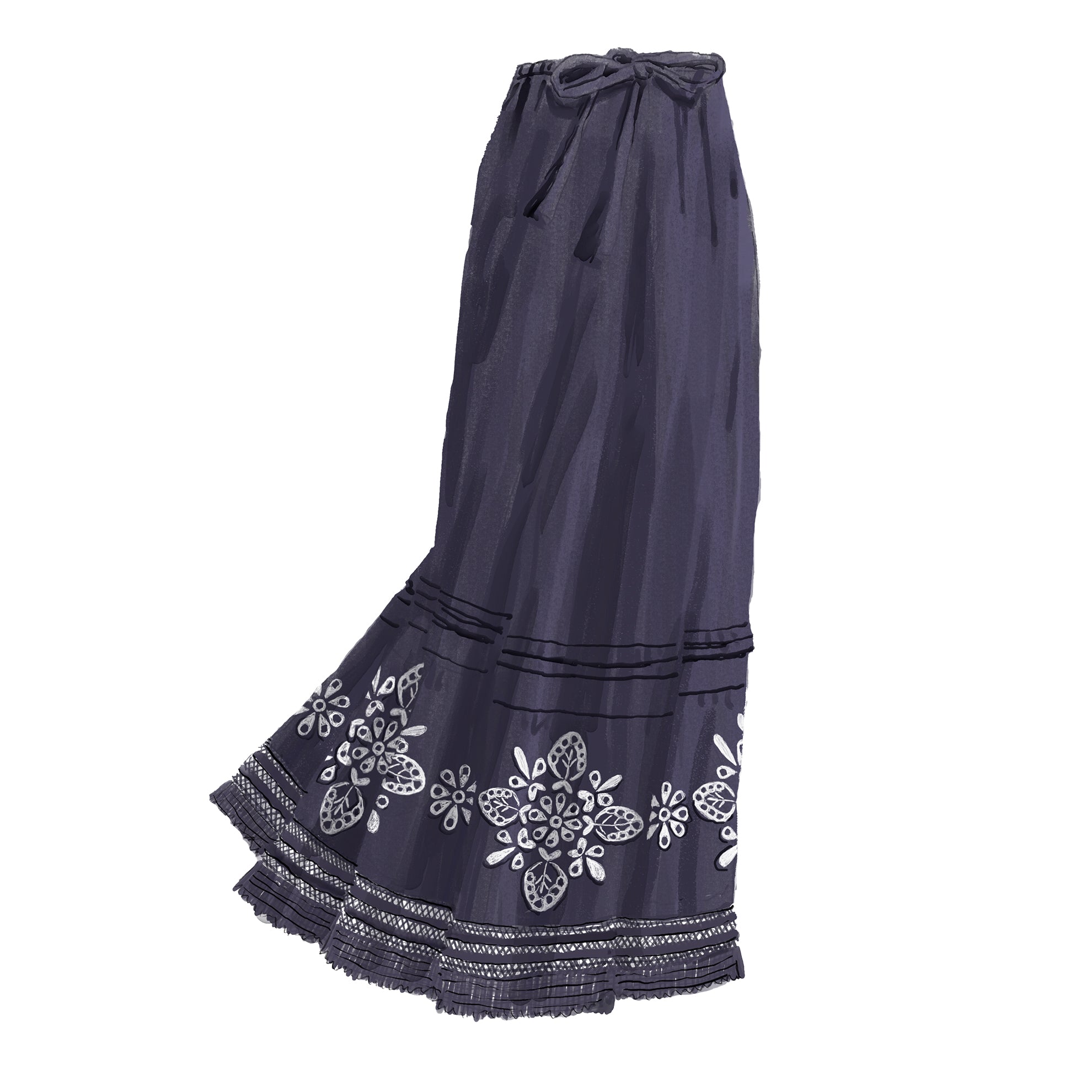 Vintage Eyelet SkirtNavy