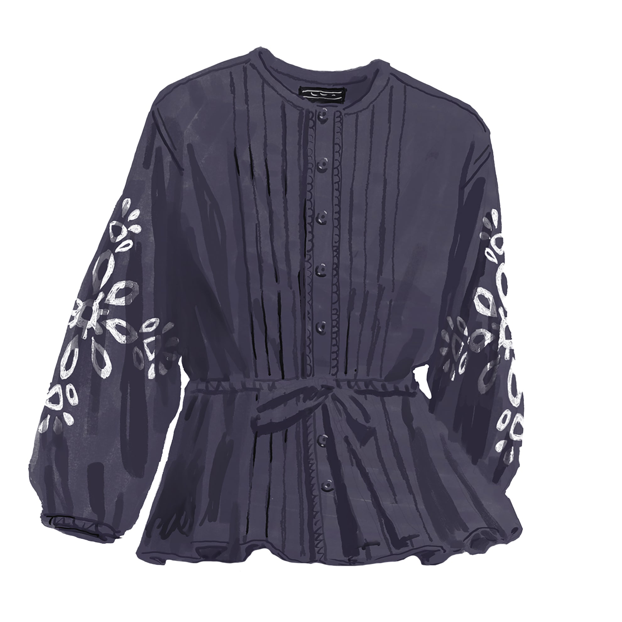 Vintage Eyelet TopNavy