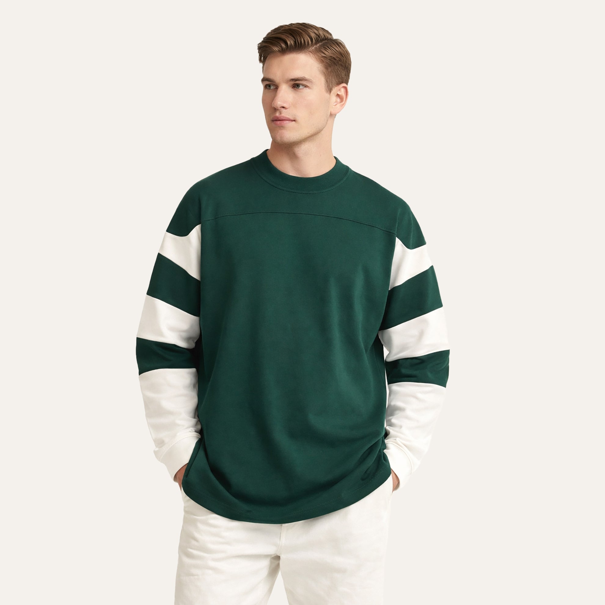 Vintage Football ShirtGreen Cream