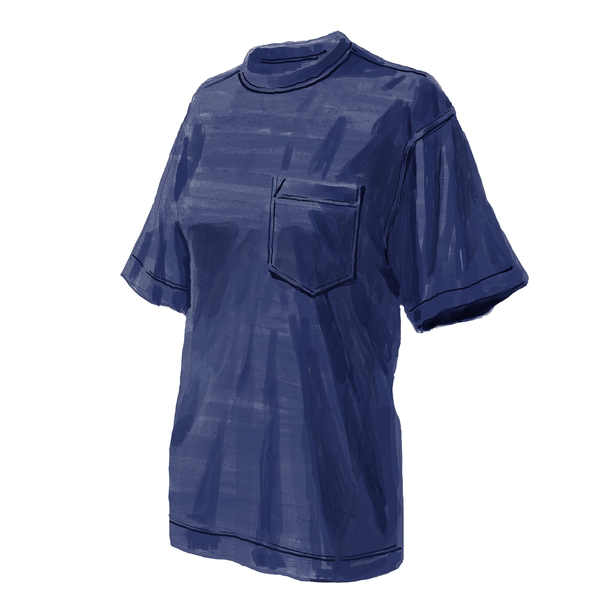 Women's Short Sleeve Vintage T-ShirtNavy