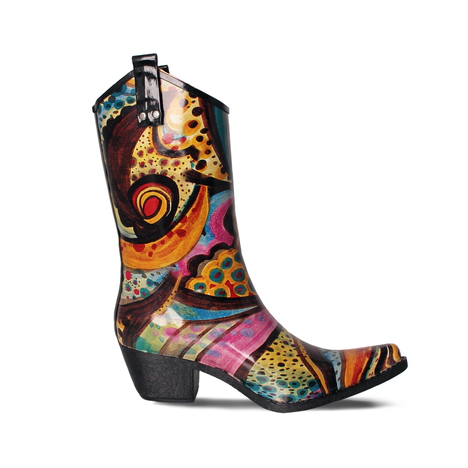 Yippy Cowboy Rain BootsTurquoise Monet