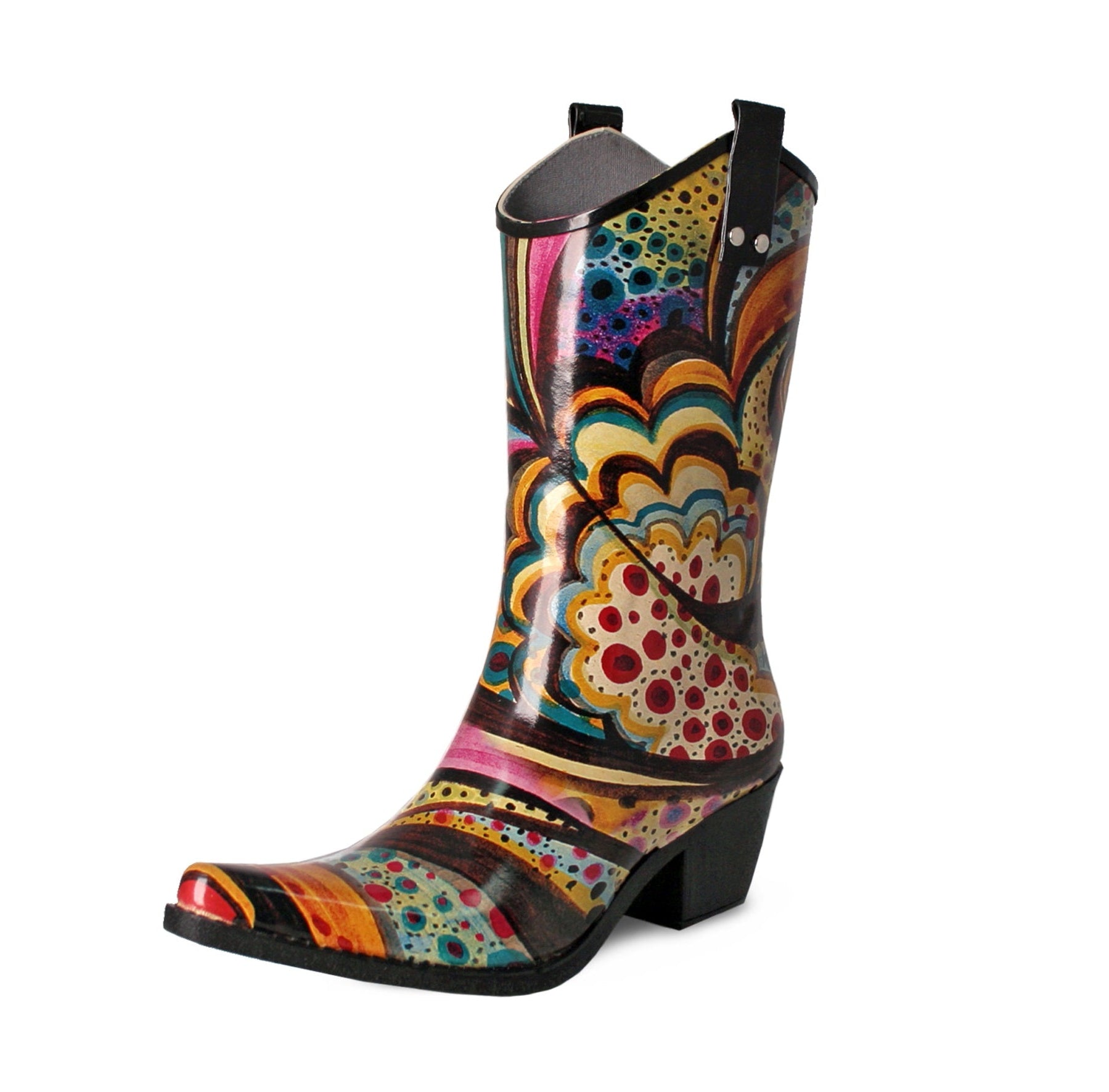 Yippy Cowboy Rain BootsTurquoise Monet