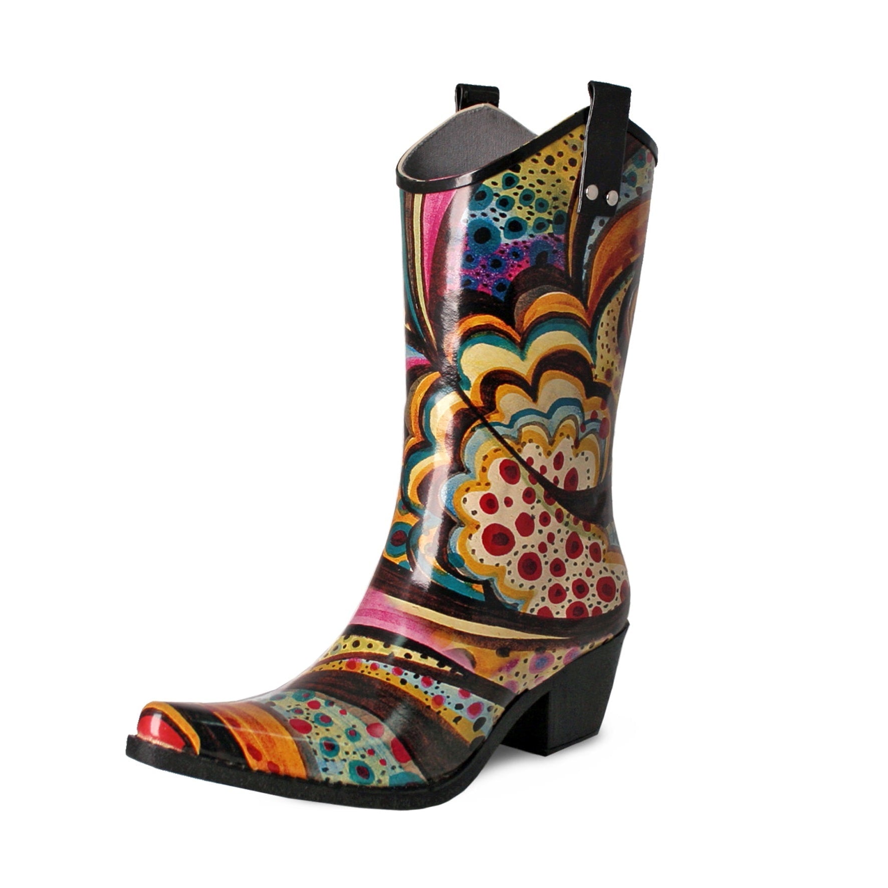 Yippy Cowboy Rain BootsTurquoise Monet