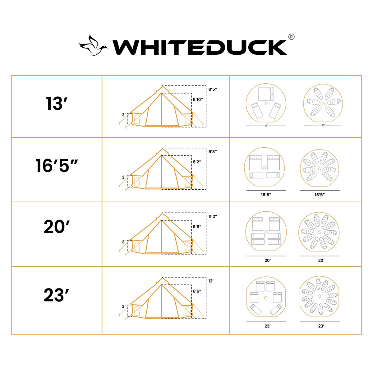 13' Avalon Bell TentWater Repellent