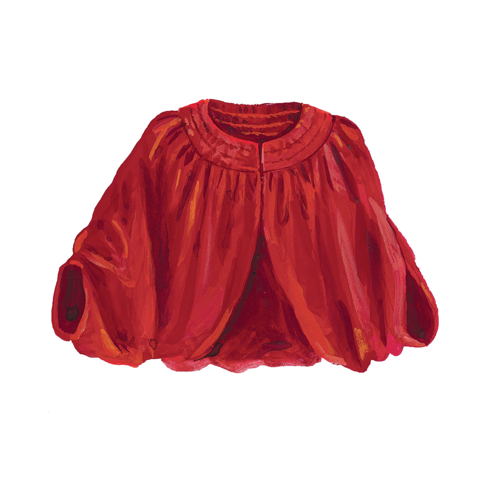 1930s Velvet CapeletRed Dahlia