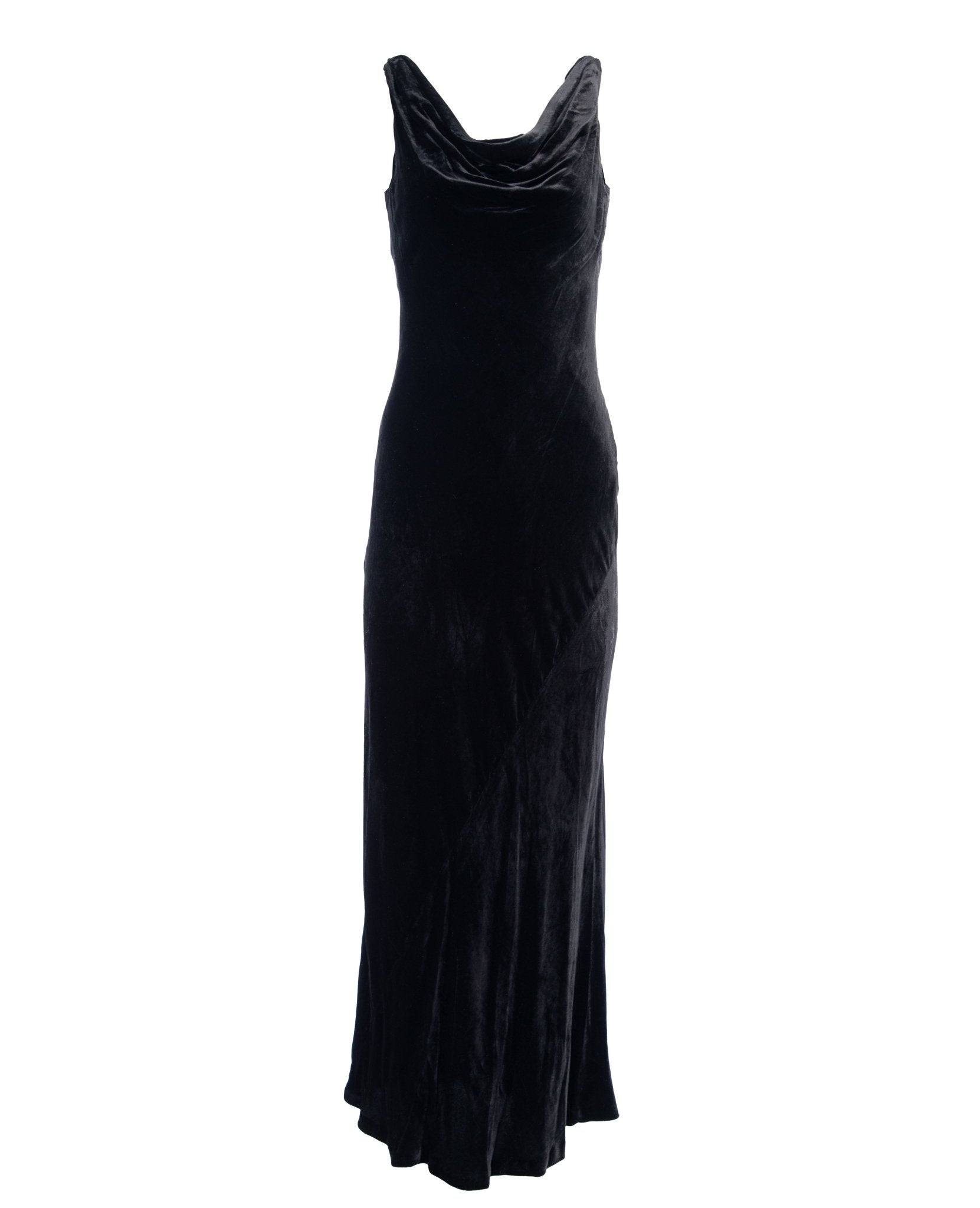 1930s Velvet Evening DressBlack