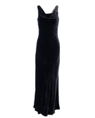 1930s Velvet Evening DressBlack