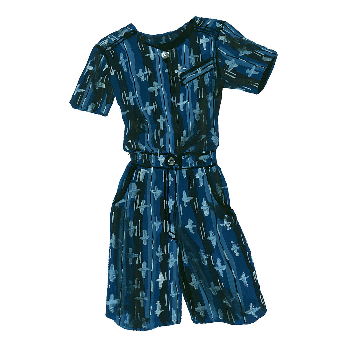 Blue Ikat